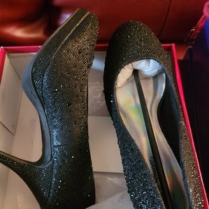Sparkly Black Heels